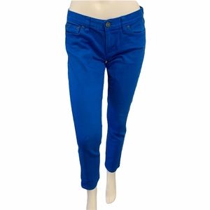 J. Crew Factory Bright Blue Toothpick Stretch Skinny Jeans - Size 28
